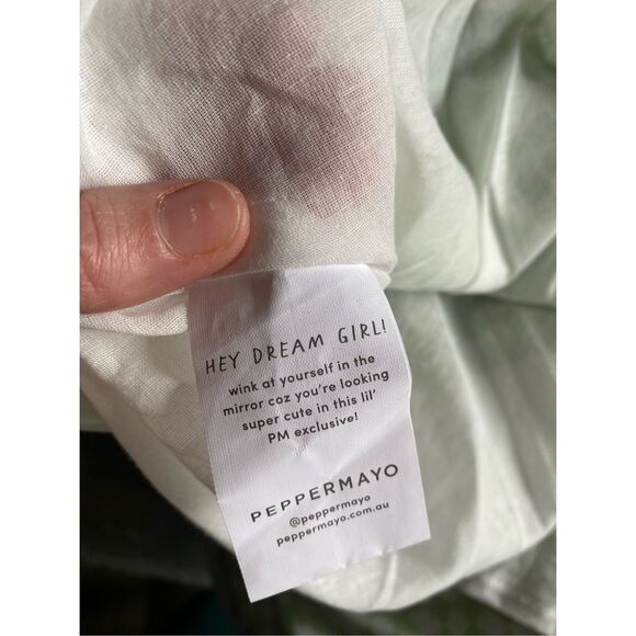 Peppermayo NWT Audrey Vintage Slip Dress in Lime Check, Size 6, MSRP $75 - Picture 10 of 14